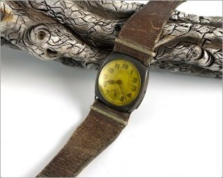 Antique WW1 E.  GUBELIN Lucerne.  800 Silver Case Trench Watch - 2