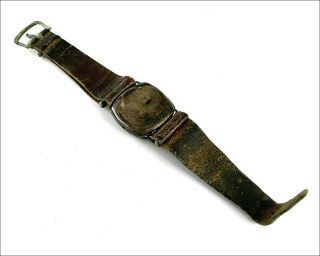 Antique WW1 E.  GUBELIN Lucerne.  800 Silver Case Trench Watch - 4