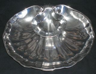 Wilton Armetale PEWTER Chip Dip BOWL Clam Shell Shape DISH Hors d’oeuvres w/Box 5