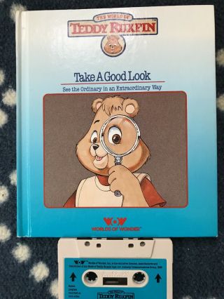 Vintage Teddy Ruxpin Bear with 4 Books and Matching Cassettes with box 7