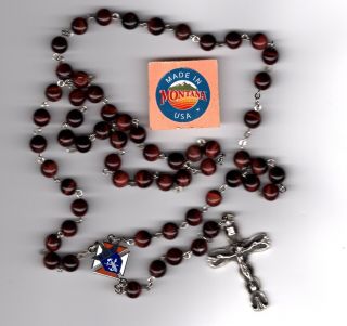 Knights Of Columbus - Red Tiger Eye 8mm Rosary