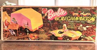 Vintage 1973 Mattel Barbie Goin’ Camping Set W/ Accessories & Box 8669