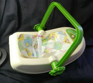 Vintage 1983 Coleco Cabbage Patch Kids Baby Doll Carrier Rocking Car Seat