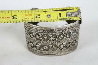 Vintage.  800 Sterling Cuff Bracelet Fine Jewelry Ornate Antique 39.  4 Grams 2