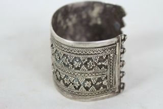 Vintage.  800 Sterling Cuff Bracelet Fine Jewelry Ornate Antique 39.  4 Grams 5