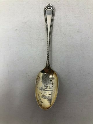 Wallace Sterling Silver Souvenir Spoon High School Chanute Kansas