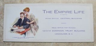 Antique Empire Life Insurance Company Of Seattle Ink Blotter
