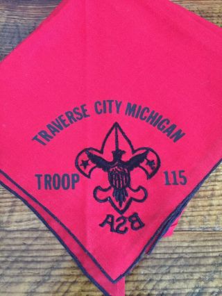 Boy Scout Neckerchief Traverse City Scenic Trails Council Rare Printing Error