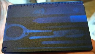 Victorinox SwissCard Swiss Army Classic Knife Blue Sapphire Card Complete 4