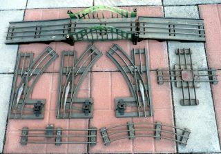 Early Antique Lionel Standard Gauge Track,  Switches,  Bridge & More