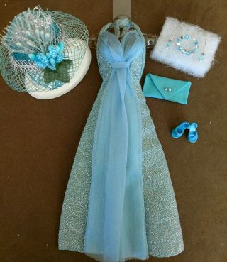 Vintage Barbie Best Buy 9626 Turquoise Glitter Gown Pure