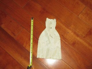 Vintage Barbie Sleeveless White Floral Gown Dress