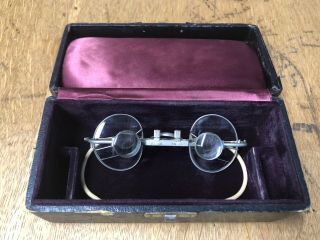Carl Zeiss Jena German 2x Magnifying Loupe Glasses,  Antique W/box,  Steampunk