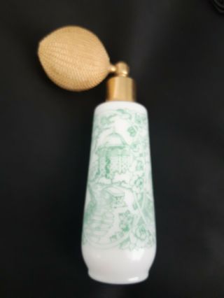 Vintage Or Antique Porcelain Perfume Atomizer Floral Design