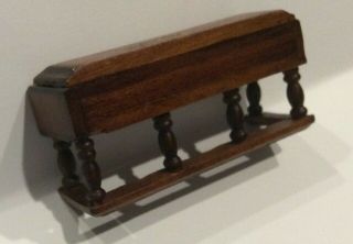 Vtg DollHouse Miniature Antique Wood Carved Wall Shelf Furniture Accessory 4