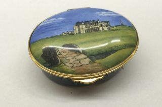 Staffordshire Enamels Trinket Box The Royal And Ancient Clubhouse