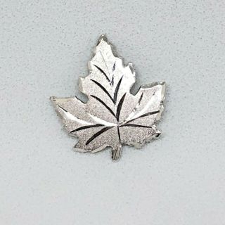 Vintage Sterling Silver Jewelry Figural Maple Leaf Brooch Hat Pin Signed Emg