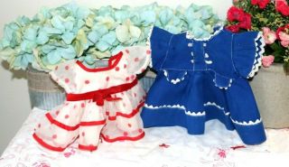 2 Vintage Shirley Temple Dresses Loop & Stand Up & Cheer.