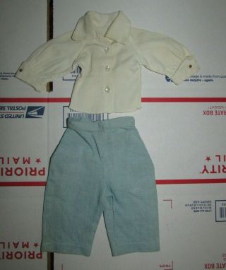 Vintage Madame Alexander Madelaine Tagged White Shirt & Denim Blue Jeans Outfit