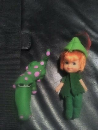 Liddle Kiddles Peter Pan Paniddle With Hat And Alligator Vintage Doll Figure