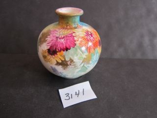 Antique Royal Bonn Round Vase Hand Painted Flowers 1755 Marking