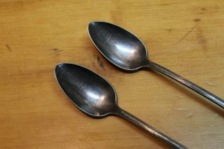 2 National Silver Co A1 1930 Princess Royal Silverplate Iced Tea Spoons 3