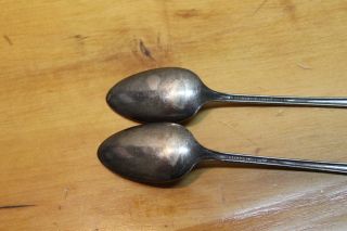 2 National Silver Co A1 1930 Princess Royal Silverplate Iced Tea Spoons 4