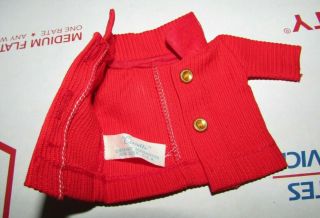 Vintage Tagged Madame Alexander Cissette Doll Red Jacket Outfit 5
