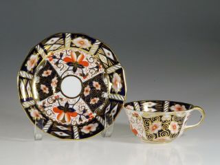 Royal Crown Derby Antique Tea Cup And Saucer Pattern 2451,  England C.  1914