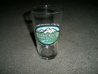 Snake River Brewing Jackson Hole,  Wyoming Wy Design Logo Pint Glass Cup