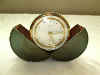 Vintage Europa 7 Jewels Desk Travel Alarm Clock - Order