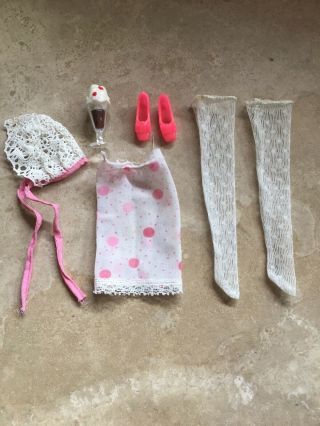 Vintage Francie Doll Clothes - Part Of Dance Party Outfit 1257 1966