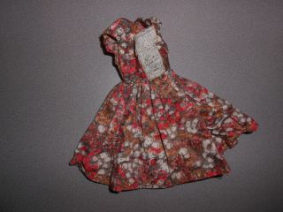 Vintage Barbie Clone Fab - Lu Lace Bodice Floral Abstract Flare Dress