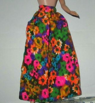 Vintage Mod Era Barbie Tammy Peggy Clone " Floral Long Skirt "