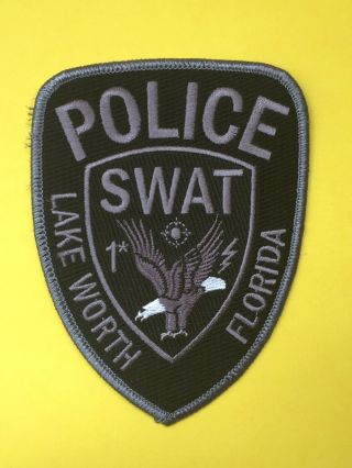 Lake Worth Police Department Swat Team Patch.  (subdued)