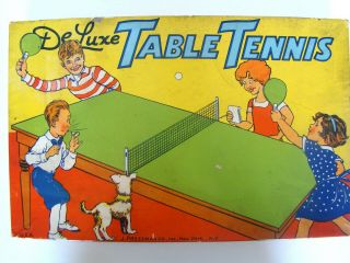 Antique Deluxe Table Tennis Game By J.  Pressman Co,  Inc York 1930 