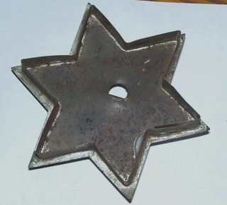 Vintage Antique Star Tin Cookie Cutter Soldered W/handle