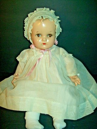 Vintage 17 " Composition Doll Little Genius By Madame Alexander Flirty Eyes