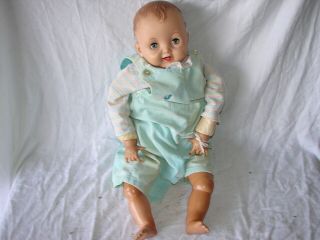 Vintage Huge Doll 26 Inch Effanbee Vinyl Head Sleep Eyes Open Mouth Boy Doll