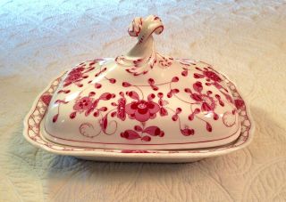 Antique Meissen Germany Indian Pattern Covered Vegetable Serving Dish