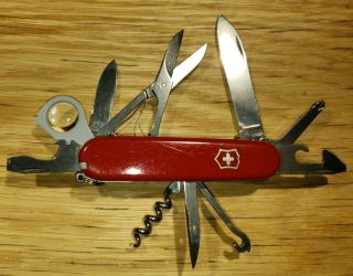 Vintage Victorinox Explorer Swiss Army Pocket Knife Camping Fishing Scouts K63