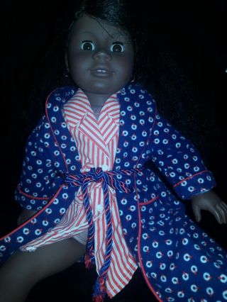 Addy Walker African American Girl Pleasant Company Doll In Pj And Housecoat.