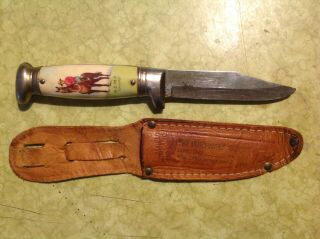 Vintage Royal Canadian Mounted Police Fixed Blade Knife 1$ Nr