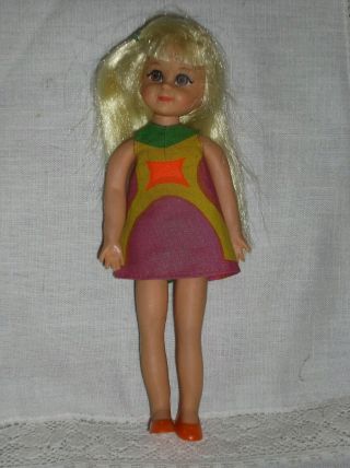 Mattel 1966 Blonde Chris Barbie Tutti Friend Doll In Clothes