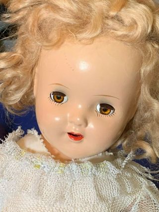 Vintage La Madelon 19 " Composition Bride Doll,  Sleepy Eyes - Teeth - M Frazier