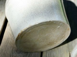 Big and Antique Stoneware Crock,  Primitive Pot Kitchen Pantry Jar 7