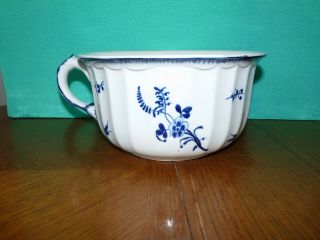 Antique Blue And White Floral Chamber Pot Cauldon England