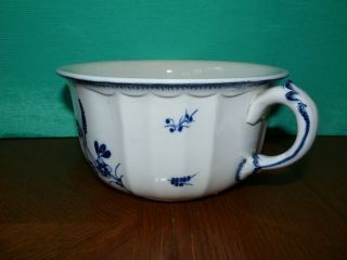 Antique Blue and White Floral Chamber Pot Cauldon England 4