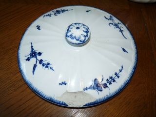 Antique Blue and White Floral Chamber Pot Cauldon England 6