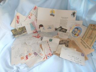 1930 ' S - 1940 ' s PERSONAL HAND WRITTEN WWII NAVY SEABEE LOVE LETTERS CARDS PICTURES 3